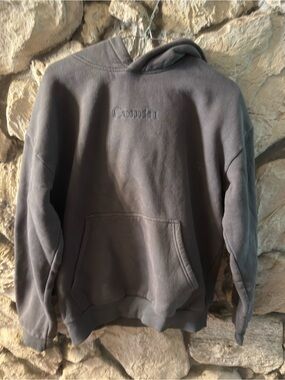 Comfort Embroidered Pullover Hoodie - Gray